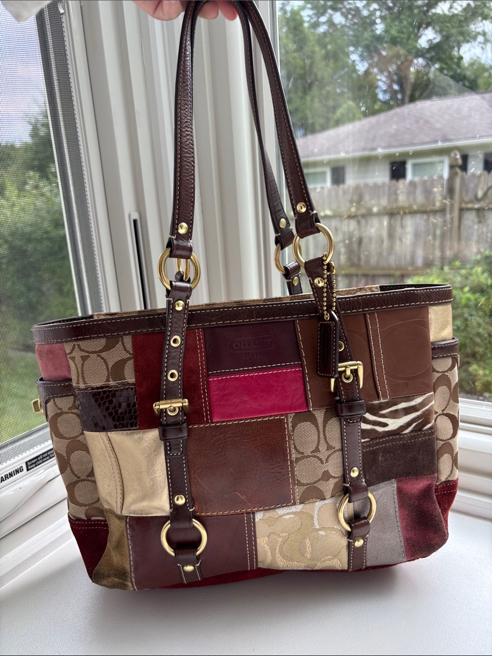 Coach 10437 vintage y2k rare limited edition holiday patchwork bag